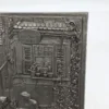 Metalowa plakieta ścienna relief romantyczna scenka vintage 21x29