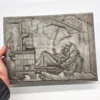 Metalowa plakieta ścienna Der arme Poet relief 22x29 cm