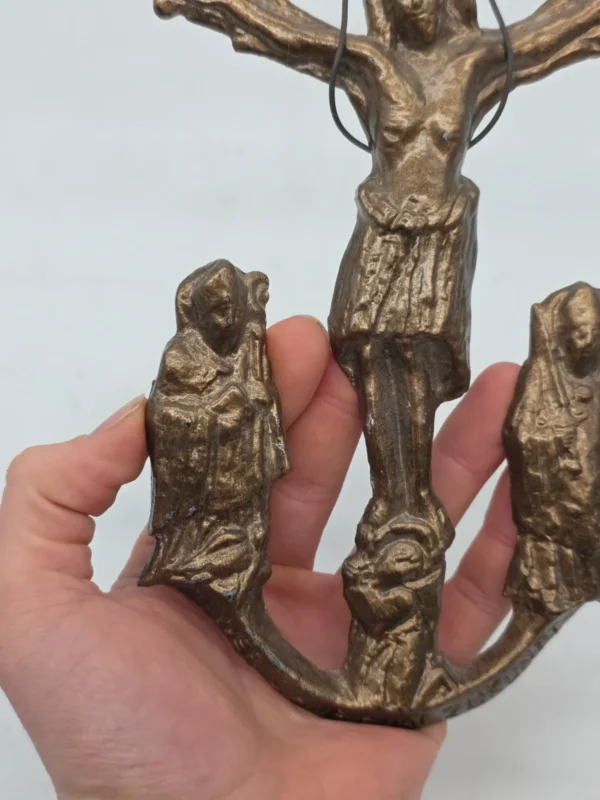 Religijna plakieta ścienna Ukrzyżowanie Jezus Maryja Jan 22x12