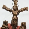 Religijna plakieta ścienna Ukrzyżowanie Jezus Maryja Jan 22x12