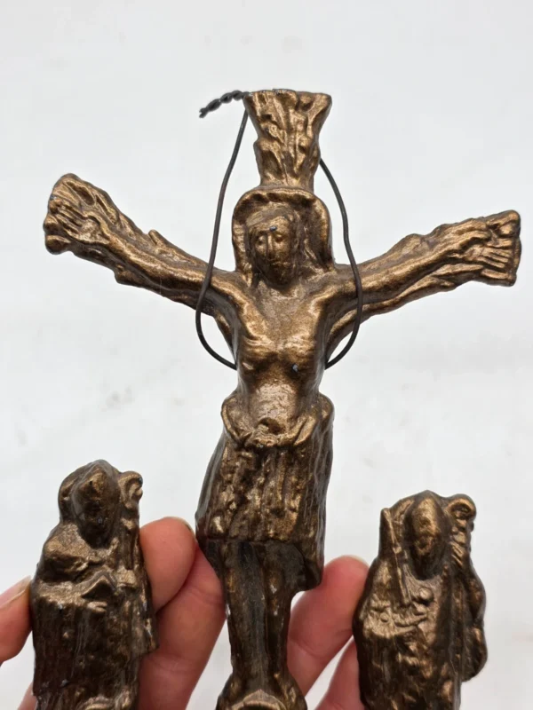 Religijna plakieta ścienna Ukrzyżowanie Jezus Maryja Jan 22x12