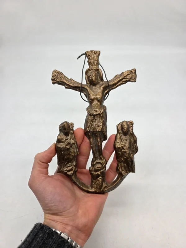 Religijna plakieta ścienna Ukrzyżowanie Jezus Maryja Jan 22x12