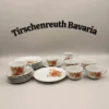 Tirschenreuth Bavaria komplet kawowy 6 osób filiżanki spodki talerzyki mlecznik