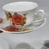 Tirschenreuth Bavaria komplet kawowy 6 osób filiżanki spodki talerzyki mlecznik