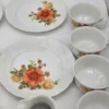 Tirschenreuth Bavaria komplet kawowy 6 osób filiżanki spodki talerzyki mlecznik