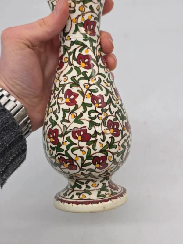 Wazon dekoracyjny ręcznie malowany orientalny kwiatowy 24 cm