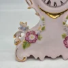 Zegar kominkowy H&C Czechosłowacja różowa porcelana ręcznie zdobiona 35 cm