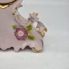 Zegar kominkowy H&C Czechosłowacja różowa porcelana ręcznie zdobiona 35 cm