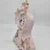 Zegar kominkowy H&C Czechosłowacja różowa porcelana ręcznie zdobiona 35 cm
