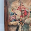 Obraz religijny Ex Voto 1836 malowany na drewnie w starej drewnianej ramie