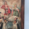 Obraz religijny Ex Voto 1836 malowany na drewnie w starej drewnianej ramie