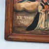 Obraz religijny Ex Voto 1836 malowany na drewnie w starej drewnianej ramie