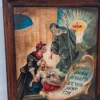 Obraz religijny ex voto 1791 Maria Anna Schlapin malowany na drewnie