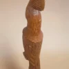 Duża drewniana papuga rzeźba stojąca 92 cm ręcznie rzeźbiona