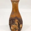 Rustykalny wazon drewniany z korą 24 cm ręcznie wykonany