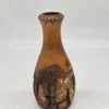 Rustykalny wazon drewniany z korą 24 cm ręcznie wykonany