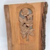 Płaskorzeźba z różami dekoracja ścienna 19x25 cm rustykalna