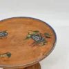 Drewniana patera na nodze ręcznie malowana 25 cm folk vintage