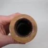 Drewniany wazon 29 cm motyw wiśni ręcznie rzeźbiony vintage