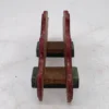 Drewniany serwetnik folk ręcznie malowany 15x8 cm vintage