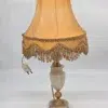 Lampa stołowa vintage z frędzlami 55 cm klosz do renowacji