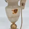 Lampa stołowa vintage z frędzlami 55 cm klosz do renowacji
