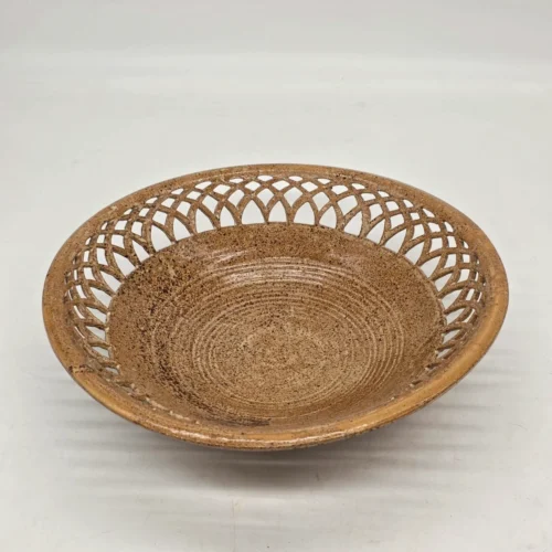 Ażurowa misa handmade 29 cm rustykalna dekoracyjna vintage