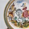 Talerz dekoracyjny do wieszania 29 cm Ręcznie malowana scena rycerska
