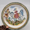 Talerz dekoracyjny do wieszania 29 cm Ręcznie malowana scena rycerska