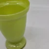 Wazon ze szkła dmuchanego limonkowa zieleń 20 cm vintage