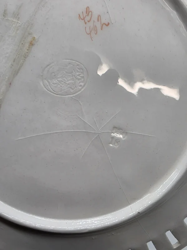 Para ażurowych talerzyków Arzberg 18 cm błękit biel vintage