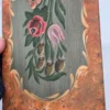 Obraz ludowy na desce sygnowany kwiaty folk 20x30