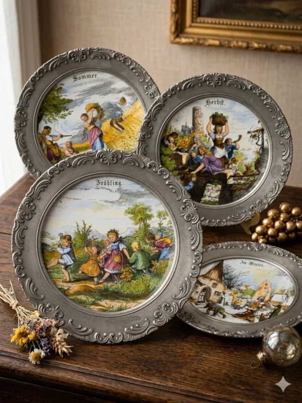 Porcelanowy Talerz Ścienny Bareuther Waldsassen Bavaria Sygnatura