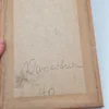 Obraz intarsja wieża ratusz herb bocian vintage ręczna praca 19x42