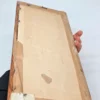 Obraz intarsja wieża ratusz herb bocian vintage ręczna praca 19x42