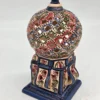 Ażurowy lampion ceramiczny kula 24 cm orientalna dekoracja ręcznie malowana