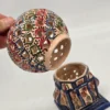 Ażurowy lampion ceramiczny kula 24 cm orientalna dekoracja ręcznie malowana