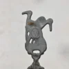 Cynowa łyżka dekoracyjna Volendam Holandia scenka rodzajowa 22 cm
