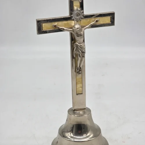 Krzyż stojący crucyfiks masa perłowa Niemcy 29 cm Arma Christi