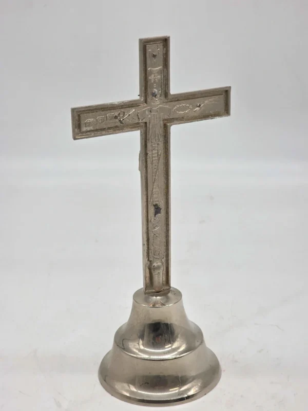 Krzyż stojący crucyfiks masa perłowa Niemcy 29 cm Arma Christi