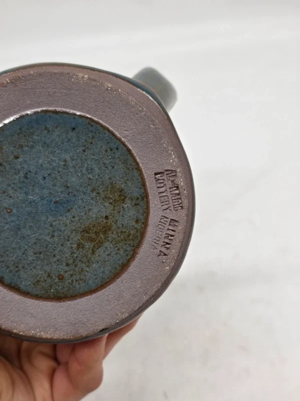 Unikatowy kufel ceramiczny Al-Habib Pottery Nigeria rzemiosło 600 ml