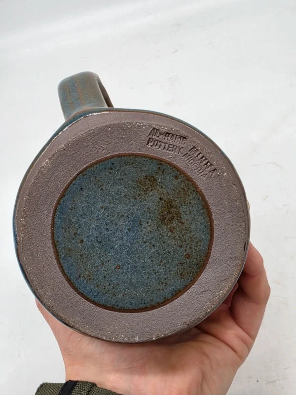 Unikatowy kufel ceramiczny Al-Habib Pottery Nigeria rzemiosło 600 ml