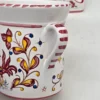 Włoski zestaw ceramiczny pojemnik z podstawką ręcznie malowany kogut