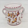 Włoski zestaw ceramiczny pojemnik z podstawką ręcznie malowany kogut
