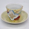 Kolekcjonerska filiżanka ze spodkiem porcelana relief Zum Andenken pamiątkowa