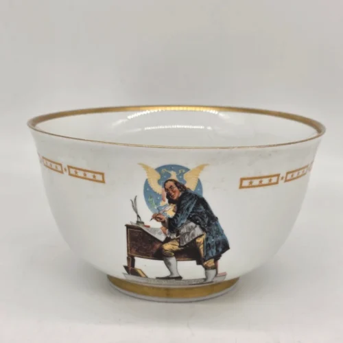 Porcelanowa misa Norman Rockwell Benjamin Franklin Bicentennial 1976
