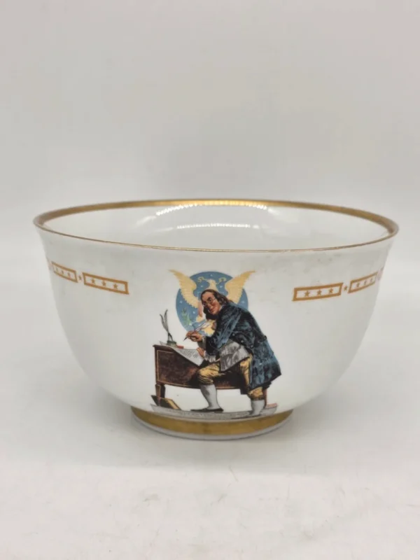 Porcelanowa misa Norman Rockwell Benjamin Franklin Bicentennial 1976