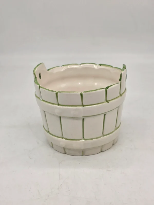 Ceramiczna osłonka doniczka wiaderko retro S. Decoré