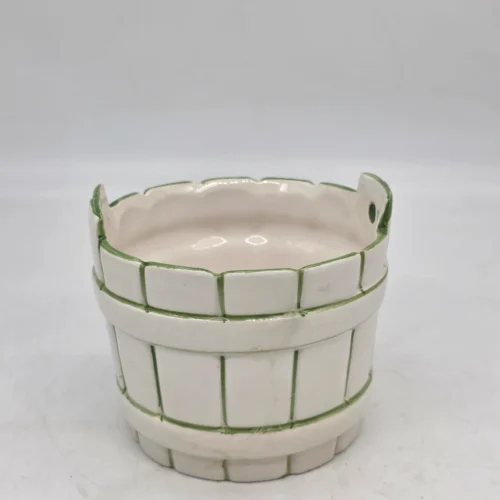 Ceramiczna osłonka doniczka wiaderko retro S. Decoré