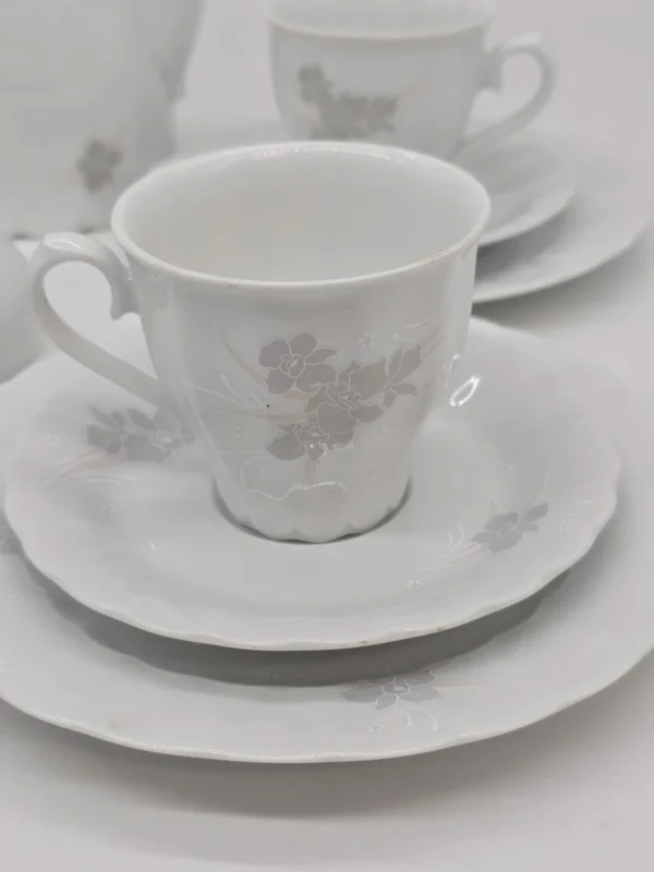 Eschenbach Bavaria serwis kawowy porcelana 4 os kwiaty 14 elementów